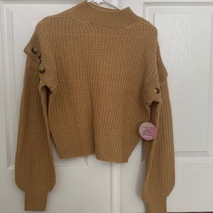 NWT sweater with accent buttons